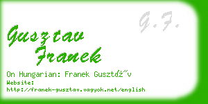 gusztav franek business card